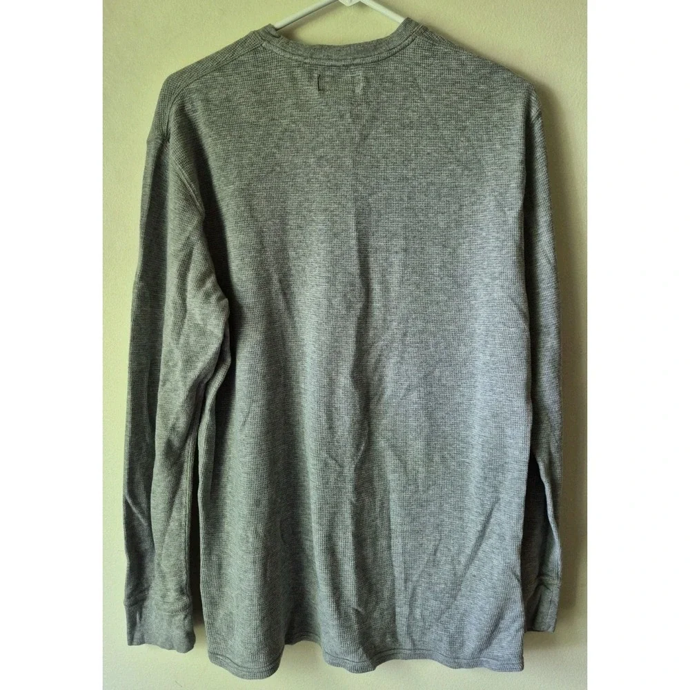 Polo Ralph Lauren Mens XL Gray Waffle Knit Thermal Shirt Long Sleeve 100% Cotton